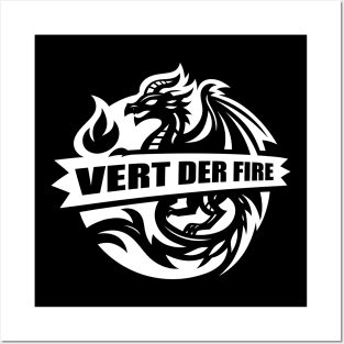 Vert Der Fire (WTF) - Dragon Logo Posters and Art